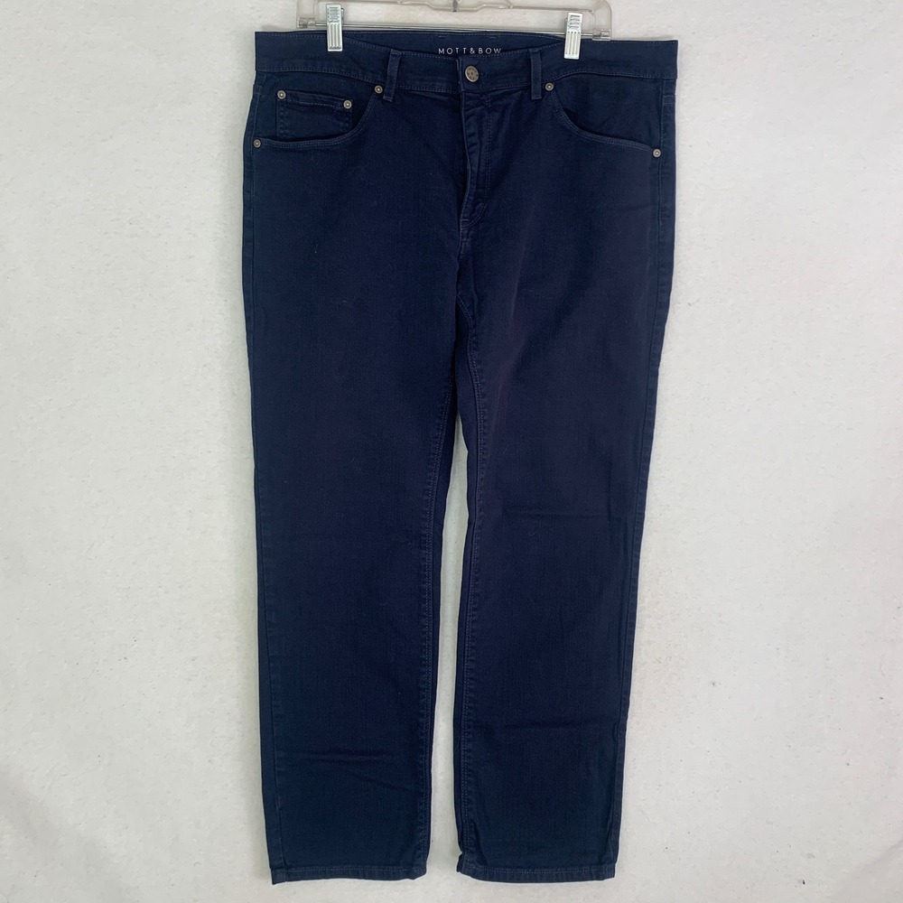 Mott & Bow Mercer Slim Jeans Mens 36x29 Navy Blue Stretch Denim Pants